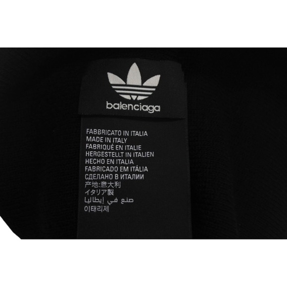 Balenciaga ADIDAS Beanie Knit Cap Black White Acrylic - Picture 6 of 7